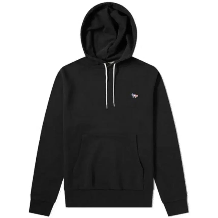 [BUNJANG] Maison Kitsune Tricolor Fox Hoodie Black (L) / 메종키츠네 트리컬러 폭스 후드티 블랙 l 사이즈 판매합니다.