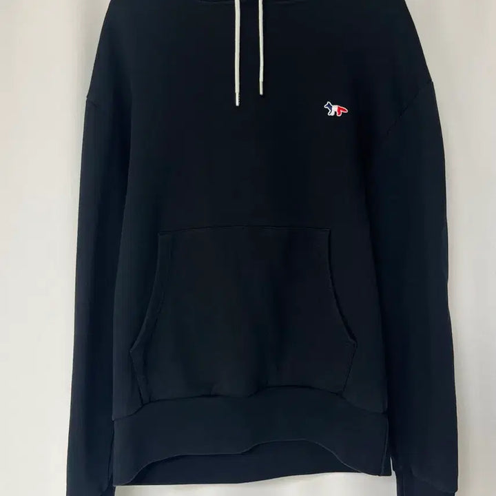 [BUNJANG] Maison Kitsune Tricolor Fox Hoodie Black (L) / 메종키츠네 트리컬러 폭스 후드티 블랙 l 사이즈 판매합니다.