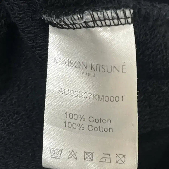 [BUNJANG] Maison Kitsune Tricolor Fox Hoodie Black (L) / 메종키츠네 트리컬러 폭스 후드티 블랙 l 사이즈 판매합니다.