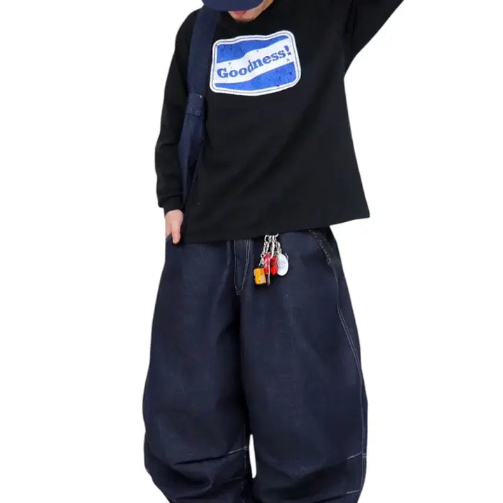 [BUNJANG] Chill Hundo-P Over Goodness Long Sleeve T-shirt (Black) / chill 헌도피 오버 굿니스 슬리브 긴팔티 블랙