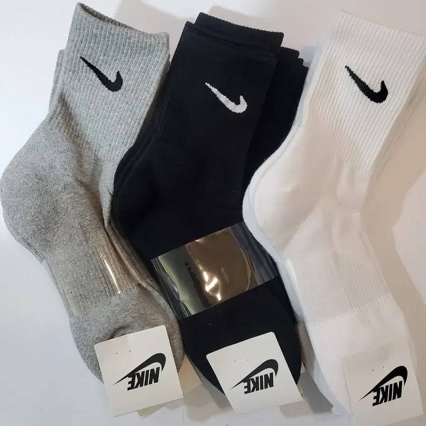[BUNJANG] Nike Seamless Mid-Crew Running Socks (10 Pairs) / 나이키 무봉제 러닝 중목 양말 남.여공용  10켤레