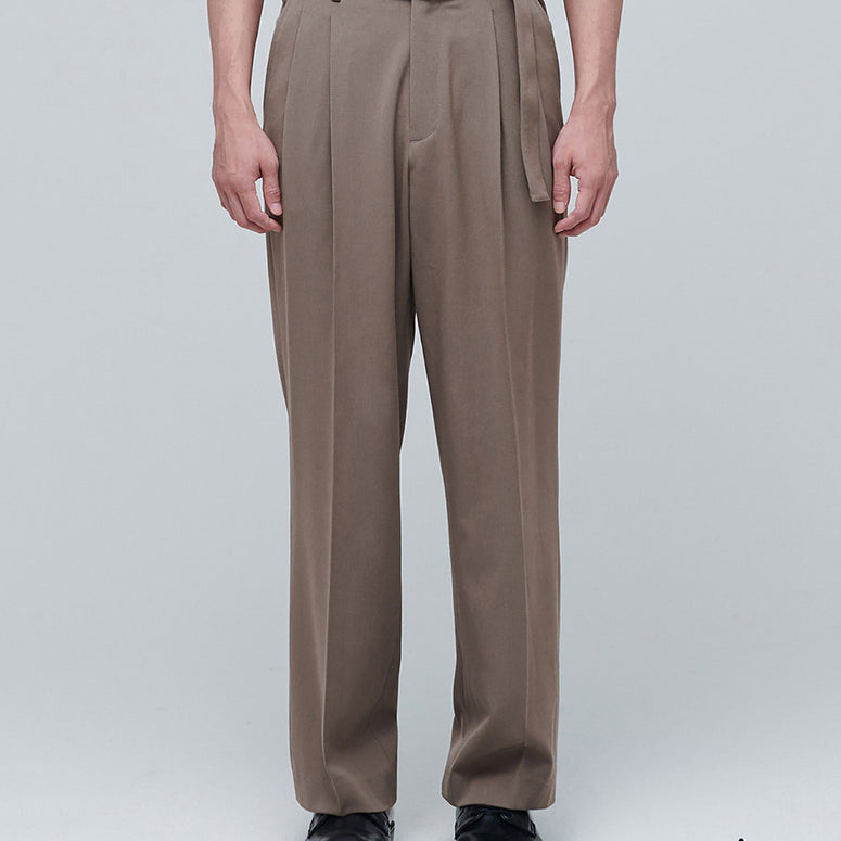 [BUNJANG] Musinsa Standard Real Wide Belted Slacks - Dusty Beige / 31)무신사 스탠다드 리얼 와이드 벨티드 슬랙스 [더스티 베이지] 판매