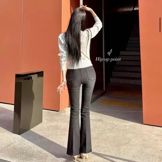 [BUNJANG] Mayyun May Jins Bootcut Denim Jeans / 새상품)메이윤 메이진스 레직기 부츠컷 데님 흑청 M 기추