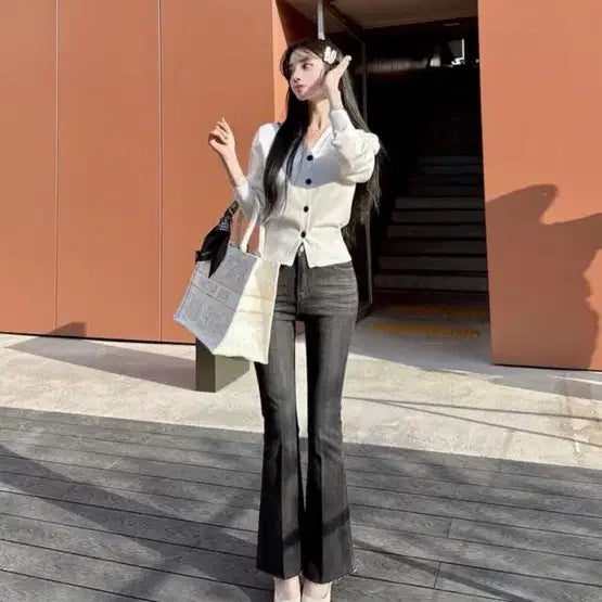 [BUNJANG] Mayyun May Jins Bootcut Denim Jeans / 새상품)메이윤 메이진스 레직기 부츠컷 데님 흑청 M 기추