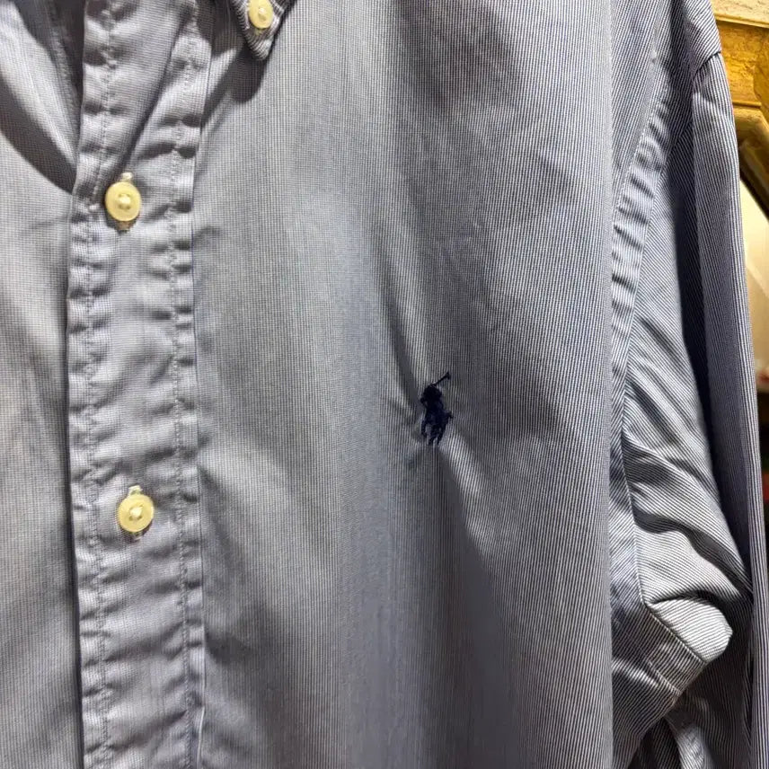 [SOLD OUT] 폴로 드레스셔츠 블루 스트라이프 100-105