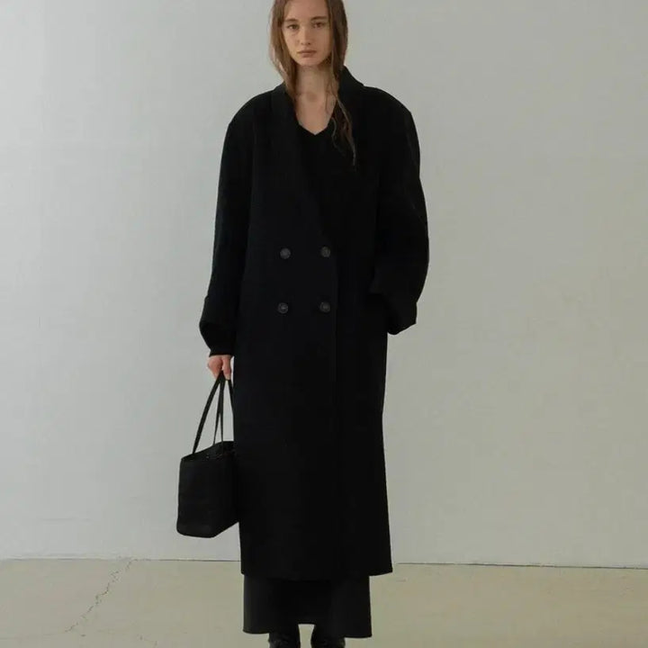[BUNJANG] Black Long Coat / mac coat 블랙 롱코트