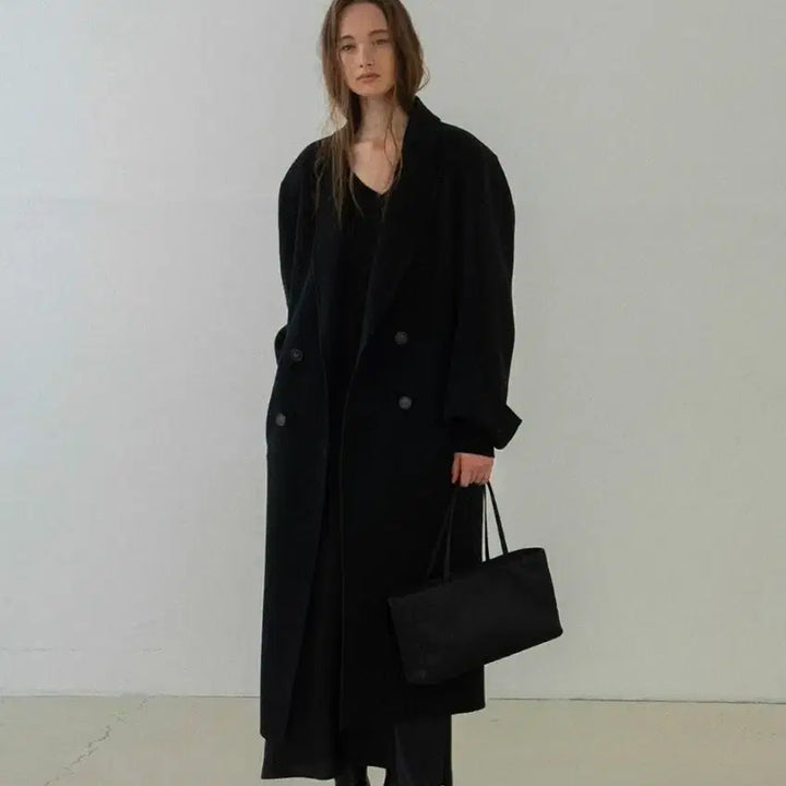 [BUNJANG] Black Long Coat / mac coat 블랙 롱코트