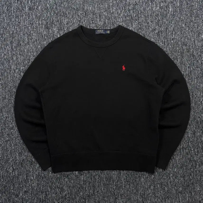 [BUNJANG] Polo Ralph Lauren Black Red Pony Crewneck Sweatshirt L / 폴로 블랙 레드 포니 맨투맨