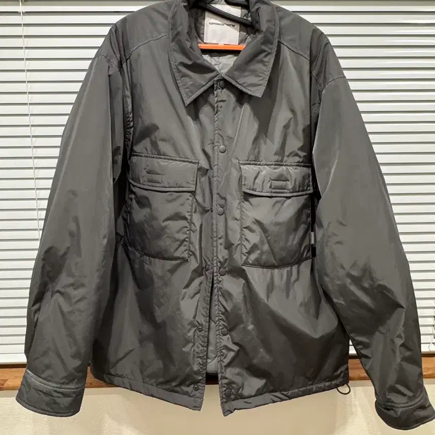 [BUNJANG] Espionage CPO Padded Blouson Charcoal L / 에스피오나지 CPO 패딩 블루종 차콜 L