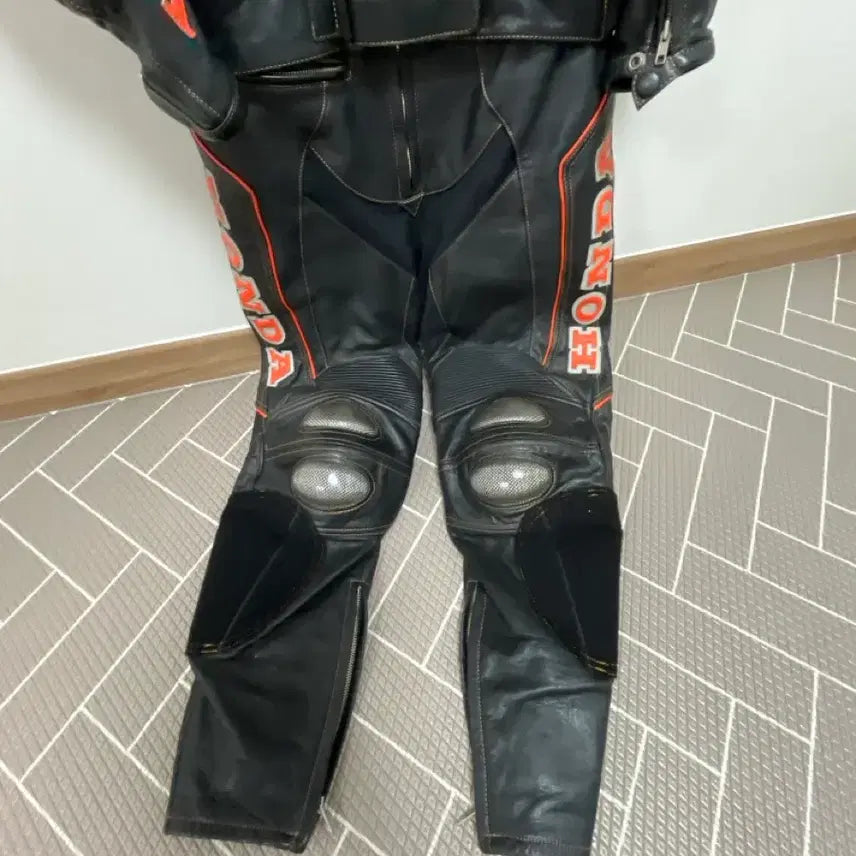 [BUNJANG] Honda Leather Riding Suit / 혼다 가죽 라이딩 슈트 블