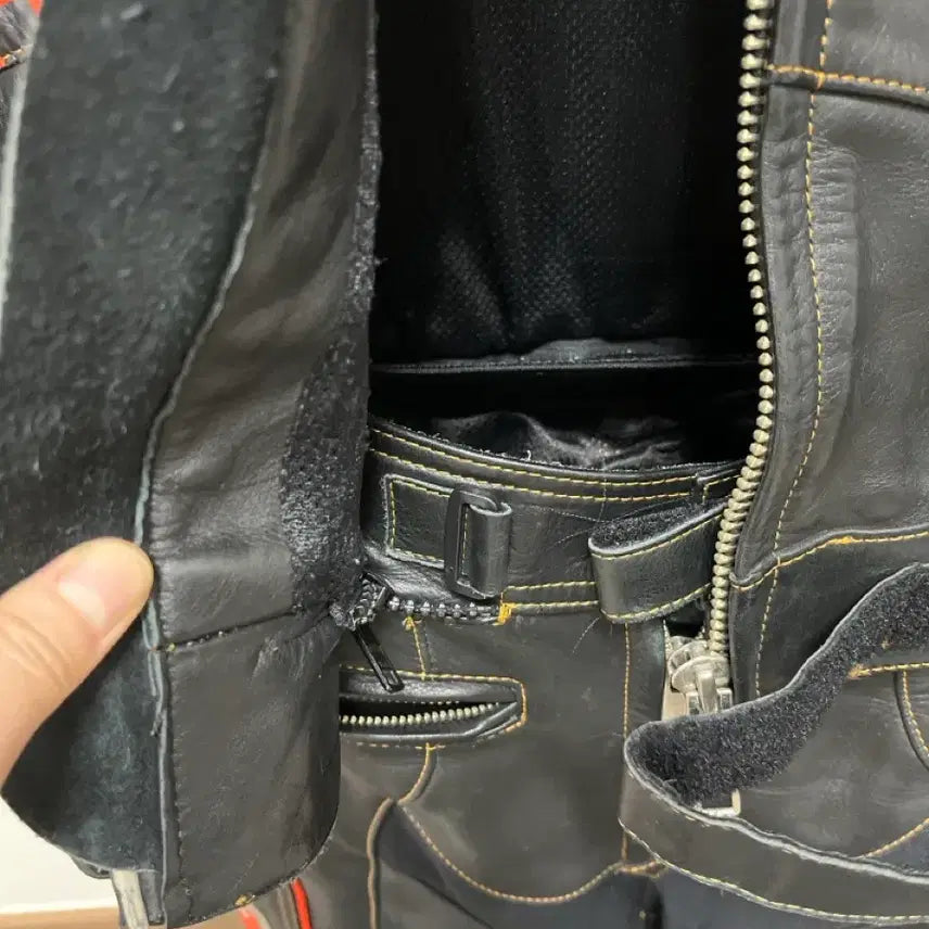 [BUNJANG] Honda Leather Riding Suit / 혼다 가죽 라이딩 슈트 블