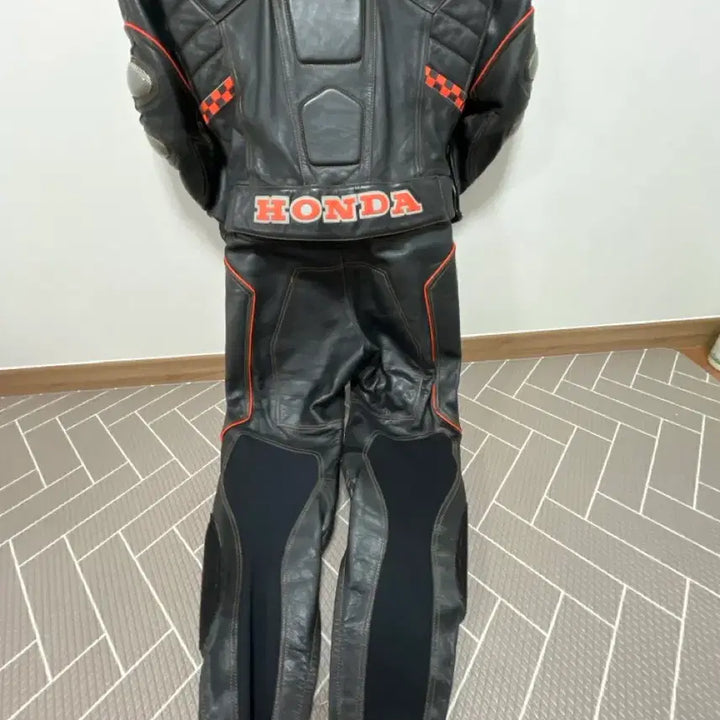 [BUNJANG] Honda Leather Riding Suit / 혼다 가죽 라이딩 슈트 블