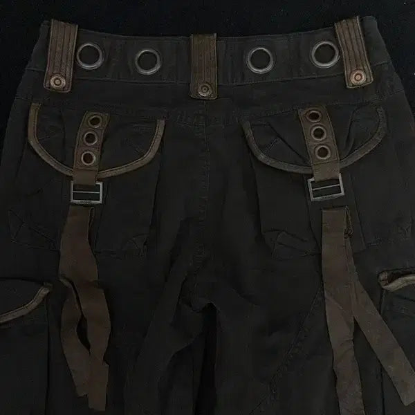 [BUNJANG] DOHC Deadstock Black Cargo Pants L / DOHC 데드스탁 아일렛 블랙 카고팬츠 L