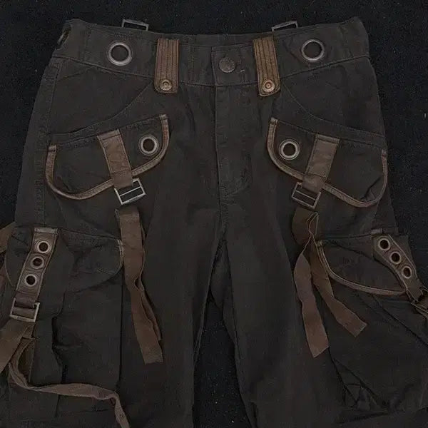 [BUNJANG] DOHC Deadstock Black Cargo Pants L / DOHC 데드스탁 아일렛 블랙 카고팬츠 L