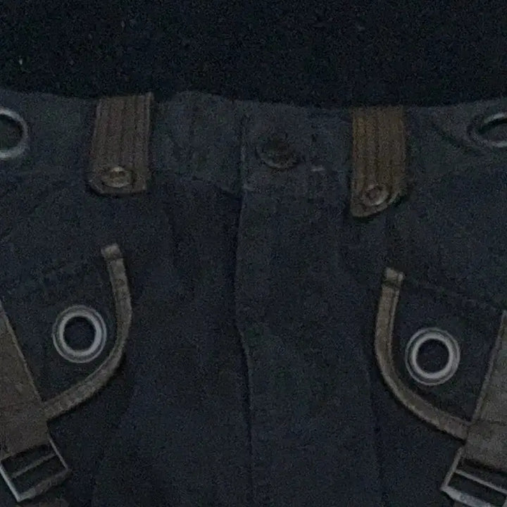 [BUNJANG] DOHC Deadstock Black Cargo Pants L / DOHC 데드스탁 아일렛 블랙 카고팬츠 L