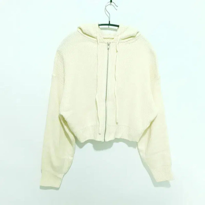 [BUNJANG] F_M2318 Cropped Knit Hooded Zip-up / 크롭 니트 후드집업 F_M2318