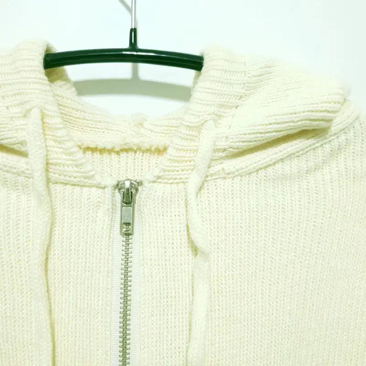 [BUNJANG] F_M2318 Cropped Knit Hooded Zip-up / 크롭 니트 후드집업 F_M2318