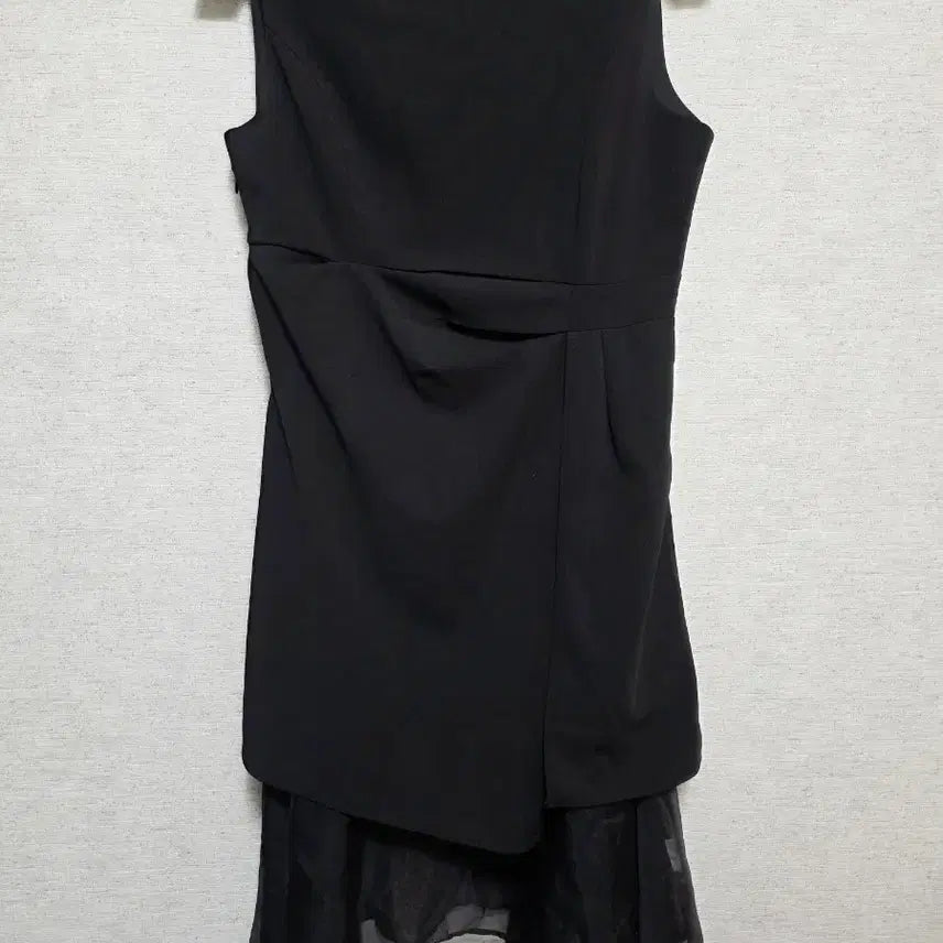 [BUNJANG] AX Black Sleeveless Layered Dress / AX 블랙 민소매 레이어드 원피스