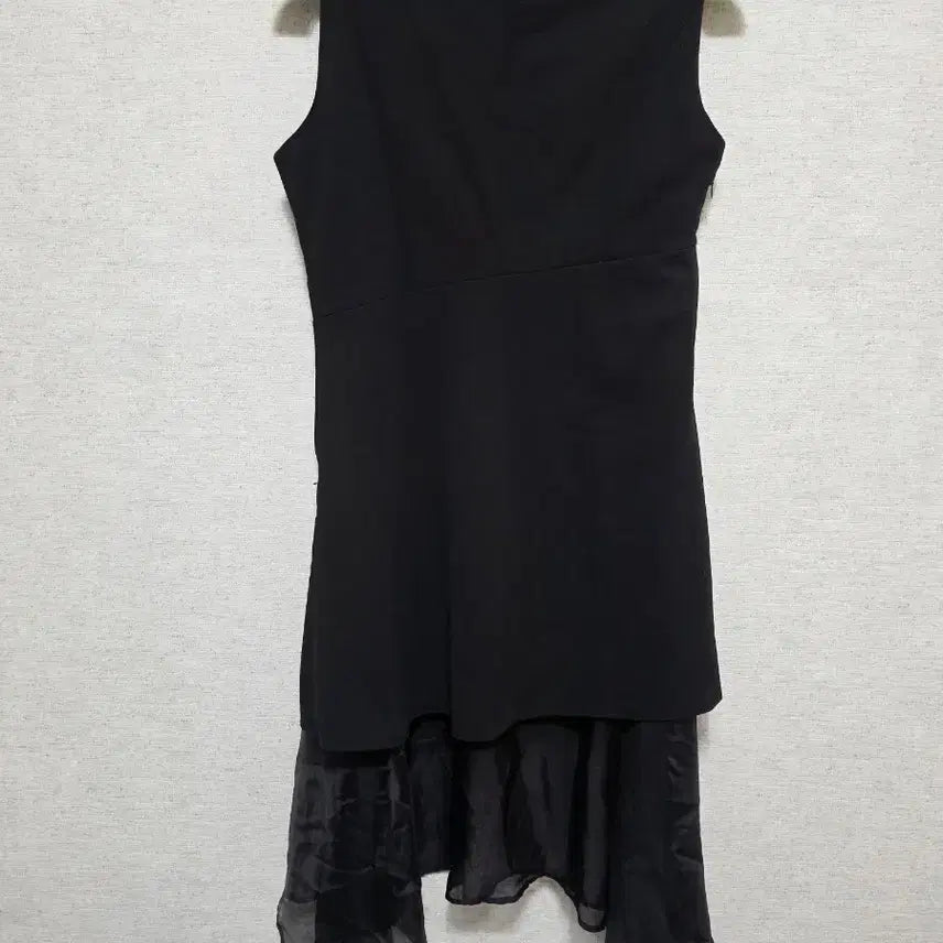 [BUNJANG] AX Black Sleeveless Layered Dress / AX 블랙 민소매 레이어드 원피스