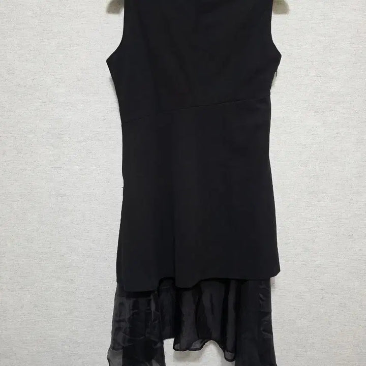 [BUNJANG] AX Black Sleeveless Layered Dress / AX 블랙 민소매 레이어드 원피스