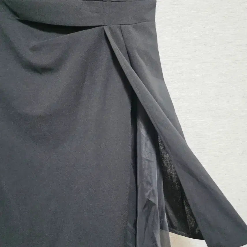 [BUNJANG] AX Black Sleeveless Layered Dress / AX 블랙 민소매 레이어드 원피스