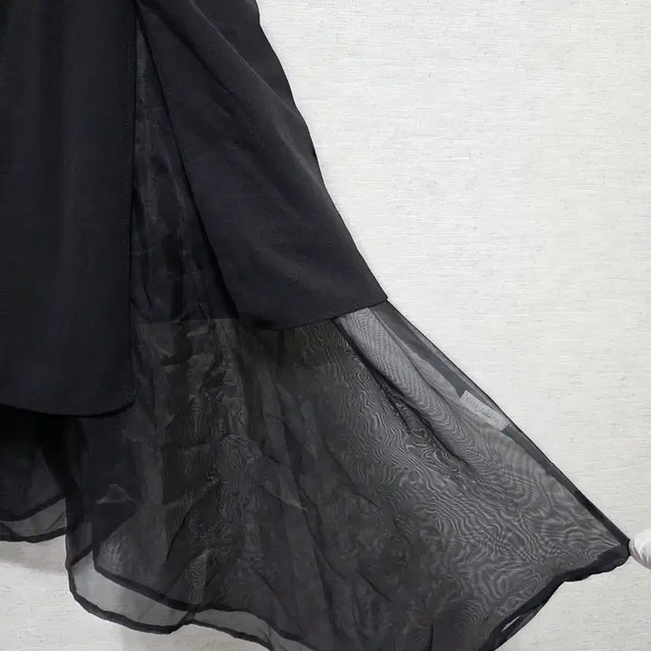 [BUNJANG] AX Black Sleeveless Layered Dress / AX 블랙 민소매 레이어드 원피스