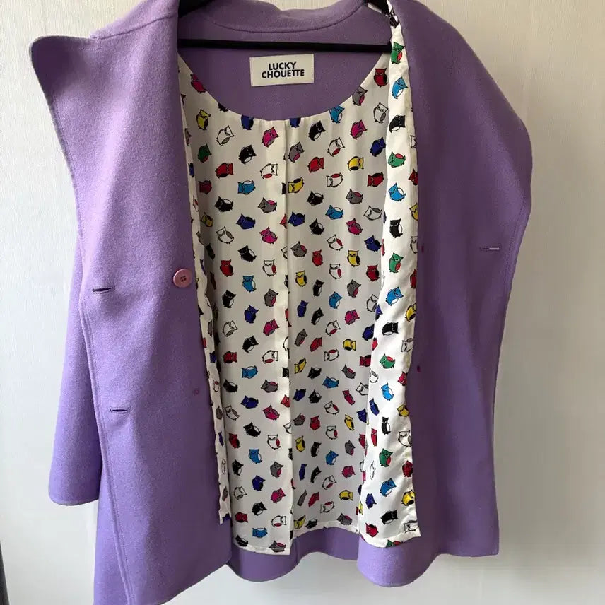 [BUNJANG] Lucky Chouette Purple Coat / 럭키슈에뜨 토츠팝니다