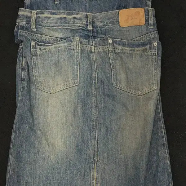 [BUNJANG] Vintage Japanese Double-Layered Denim Midi Skirt / 일본빈티지 더블레이더드 데님 미디 스커트M