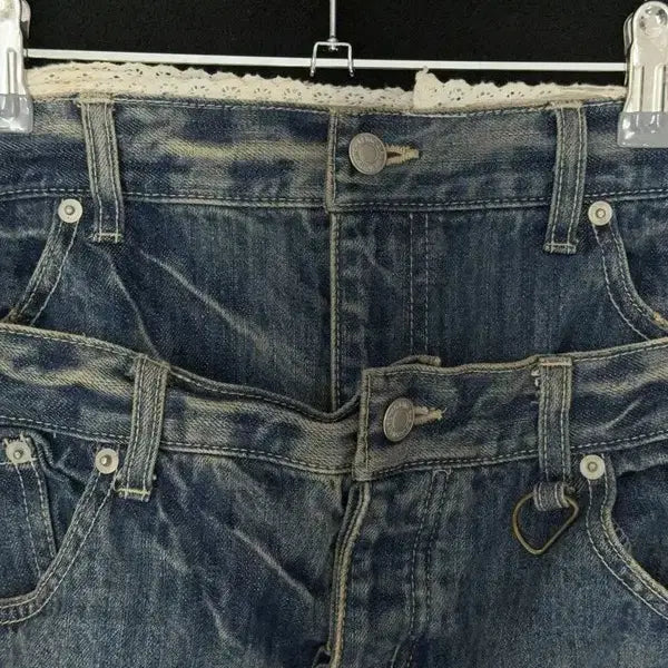 [BUNJANG] Vintage Japanese Double-Layered Denim Midi Skirt / 일본빈티지 더블레이더드 데님 미디 스커트M