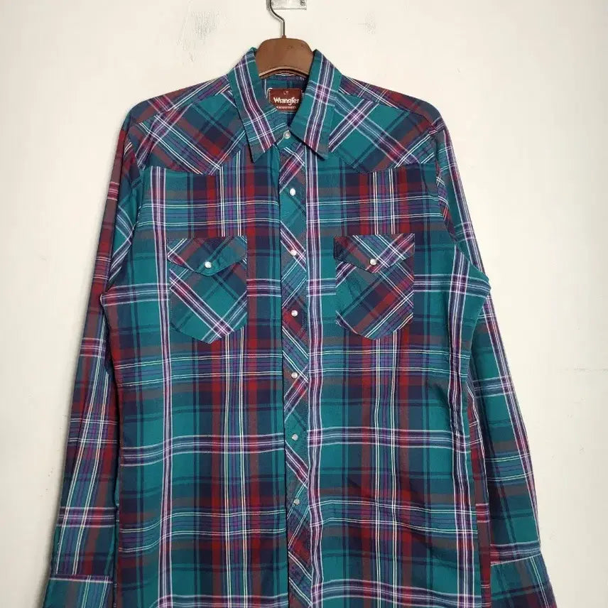 [BUNJANG] Wrangler Western Checkered Shirt / 랭글러 웨스턴 체크 셔츠