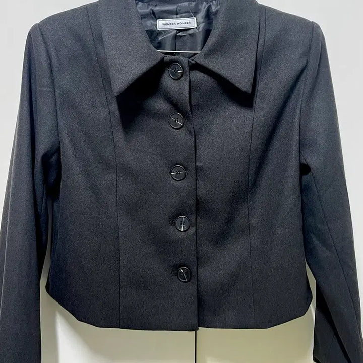 [SOLD OUT] 사에 베이직 피치기모 절개 카라 숏 자켓