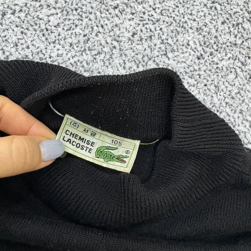 [BUNJANG] Lacoste Wool Turtleneck Knit Sweater / 105 라코스테 목폴라 울 니트 크록패치 0312J