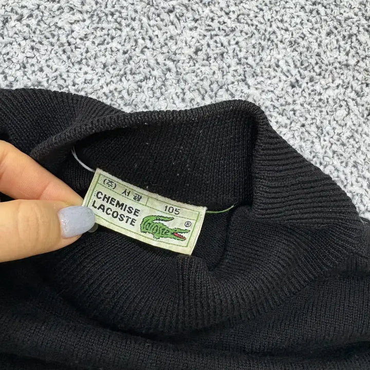 [BUNJANG] Lacoste Wool Turtleneck Knit Sweater / 105 라코스테 목폴라 울 니트 크록패치 0312J