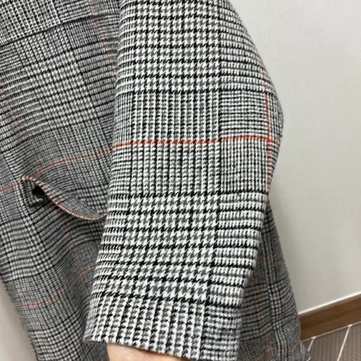 [BUNJANG] Double Breasted Checkered Jacket / 체크 더블 브레스트 자켓