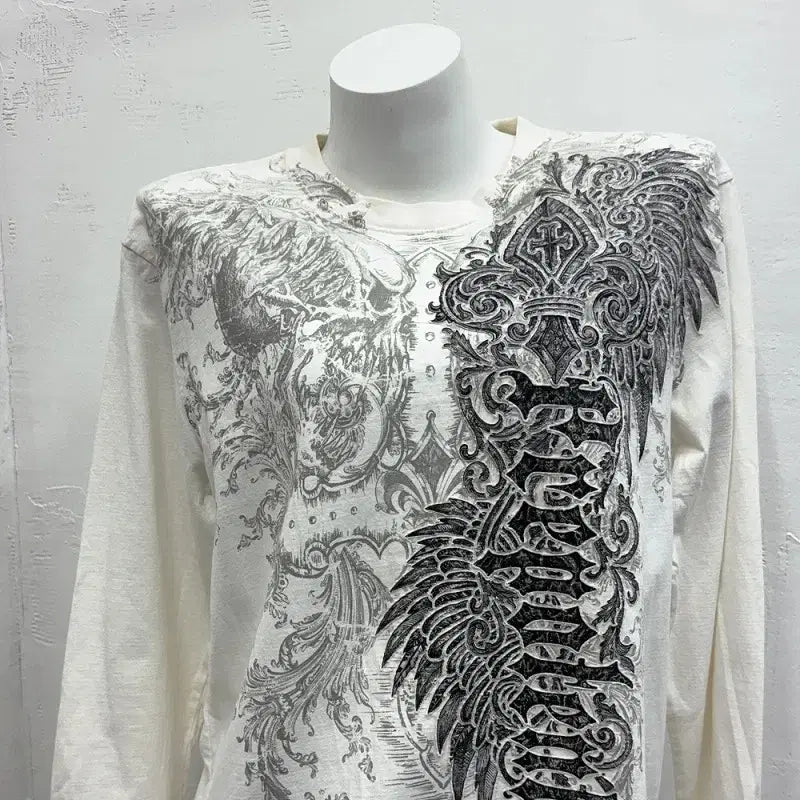[BUNJANG] Y2K Crazy Print Long Sleeve XL / Y2K 미친 프린팅 롱슬리브 XL