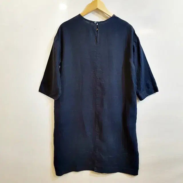[BUNJANG] MUJI Linen 100% Navy Dress / 무인양품 MUJI 린넨 100% 원피스 네이비