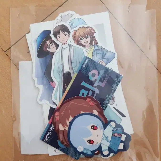 [BUNJANG] Evangelion Hanbok Version Sticker / 에반게리온 전시회 스티커