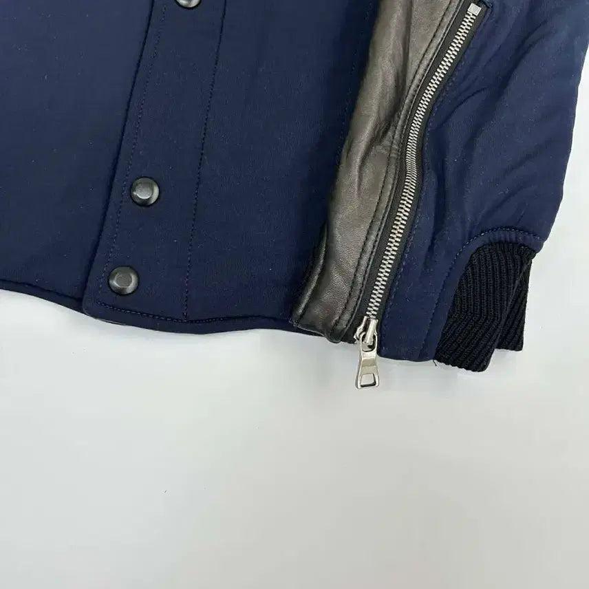 [BUNJANG] Time Homme Wool &amp; Leather Stadium Jacket / [95] 타임 옴므 양가죽 울 스타디움 바시티 슬리브 자켓