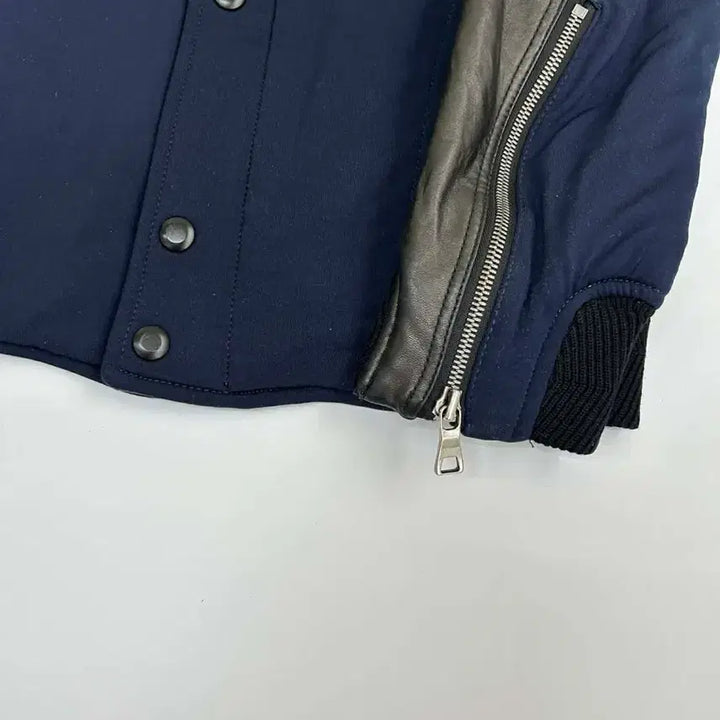 [BUNJANG] Time Homme Wool &amp; Leather Stadium Jacket / [95] 타임 옴므 양가죽 울 스타디움 바시티 슬리브 자켓