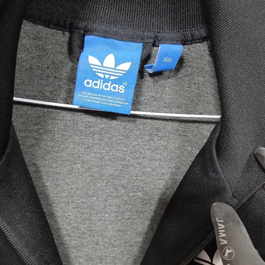 [BUNJANG] Adidas Black Track Top 100 / 아디다스 블랙 삼선 트랙탑100