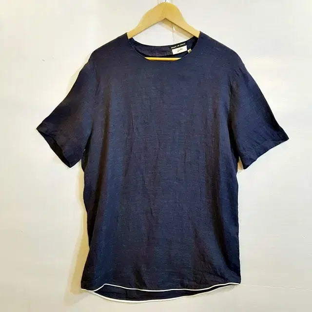 [BUNJANG] Gallia Linen 100% Blouse Navy / gallia 린넨 100% 블라우스 네이비