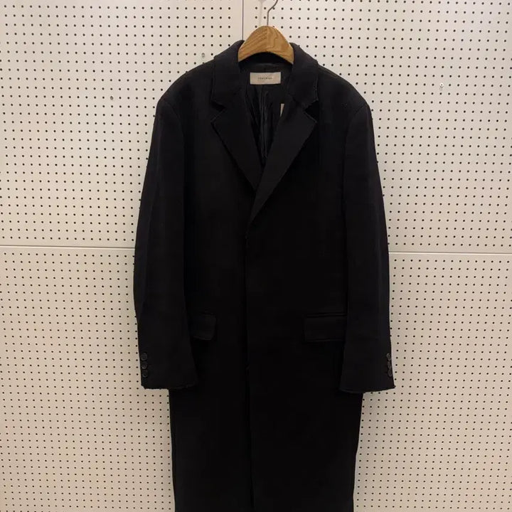 [BUNJANG] Toni Wek Wool Cashmere Single Coat - Black (U1141) / 토니웩 울 캐시미어 싱글 코트 블랙 U1141