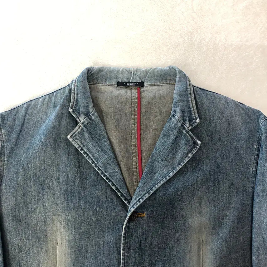 [BUNJANG] Tornado Mart Vintage Fading Coverall Denim Jacket / 토네이도 마트 빈티지 페이딩 커버올 데님 자켓