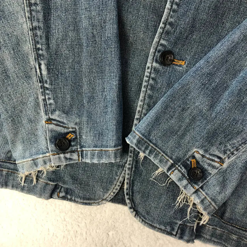 [BUNJANG] Tornado Mart Vintage Fading Coverall Denim Jacket / 토네이도 마트 빈티지 페이딩 커버올 데님 자켓