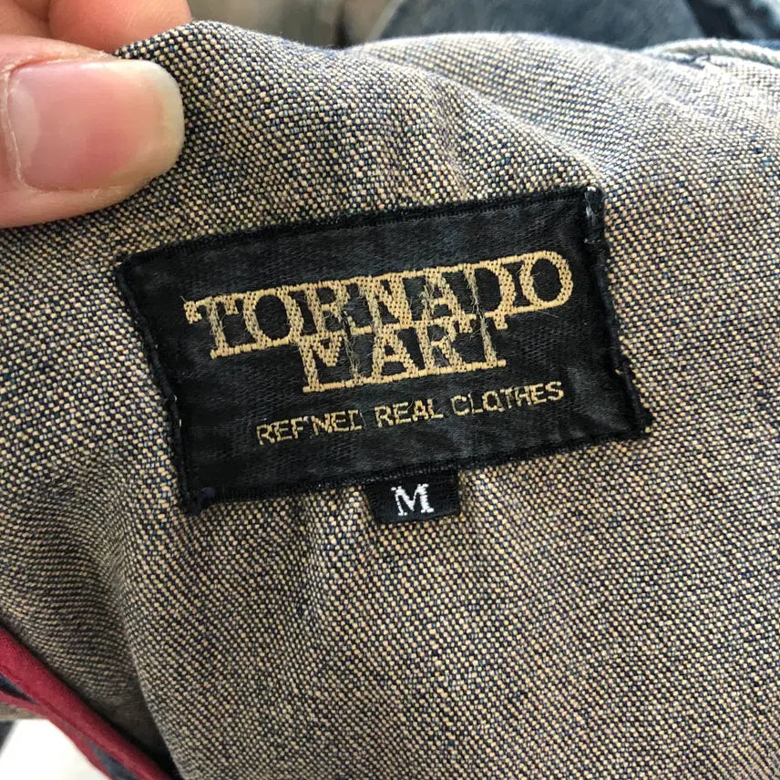 [BUNJANG] Tornado Mart Vintage Fading Coverall Denim Jacket / 토네이도 마트 빈티지 페이딩 커버올 데님 자켓