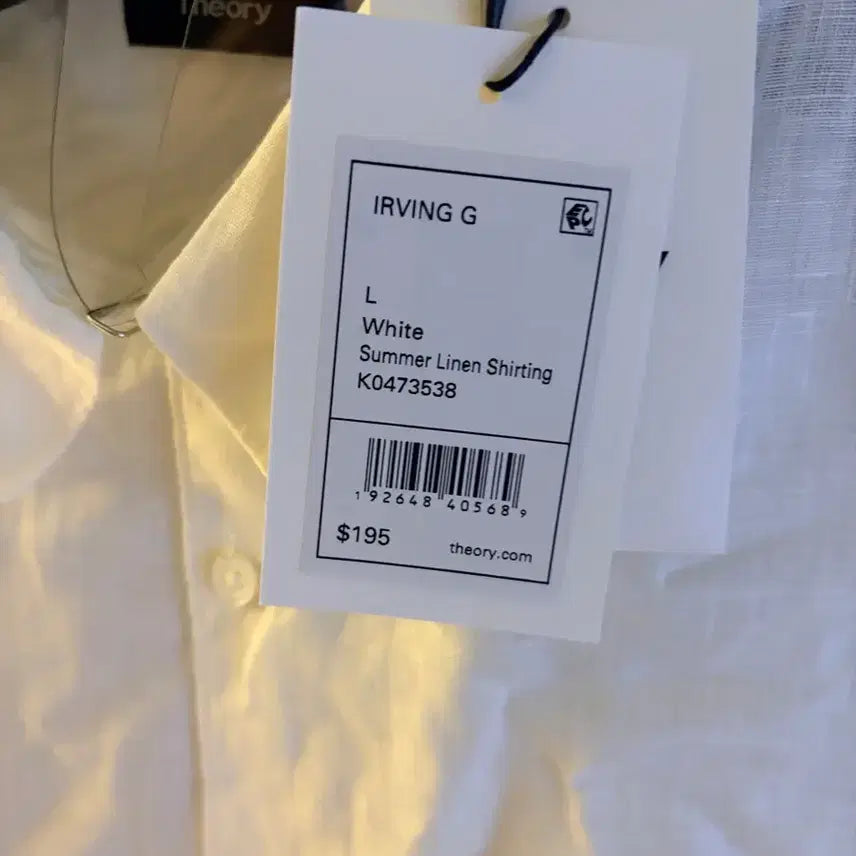[BUNJANG] Theory Linen Shirt White L Size / 띠어리 Theory 린넨 셔츠 화이트 L 사이즈