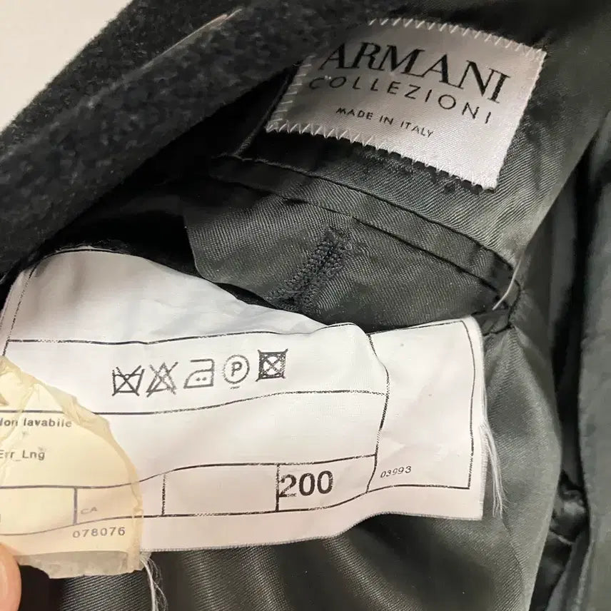 [BUNJANG] Armani Collezioni Charcoal Coat / 알마니 꼴레지오니 코트