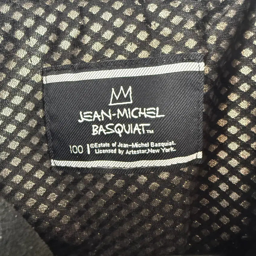 [BUNJANG] Jean-Michel Basquiat Fleece Zip-Up Jacket Black / 100) 장미쉘바스키아 양털 플리스 집업 자켓 블랙