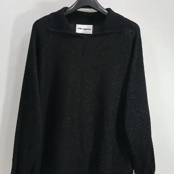 [BUNJANG] Karl Lagerfeld Black Knit Loose Fit Pullover / 칼 라거펠트 블랙 니트 루즈핏 풀오버