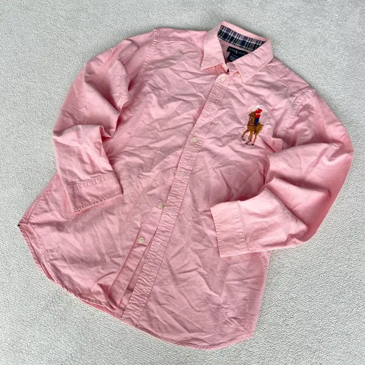[BUNJANG] Polo Ralph Lauren Pink Pony Shirt (Size S) / 폴로 랄프로렌 핑크 포니 셔츠 남방S
